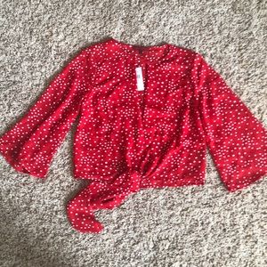 BUCKLE/BKE POLKA DOT BLOUSE